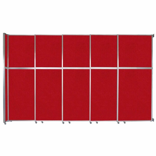 Operable Wall Sliding Room Divider 15'7" x 10'3/4" Red Fabric